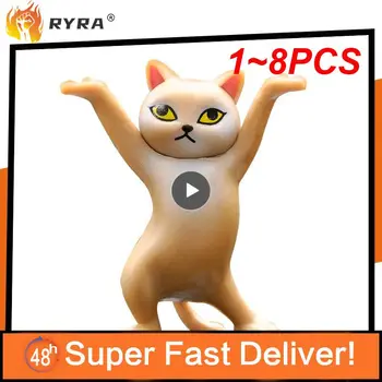 1~8PCS Naujas Funny Cat Rašiklio Laikiklis Žaislas, Laikykite Viskas Katė Ausinės Laikiklis Namų Puošybai Kerintis Šokių Katė Pieštuku Stendas