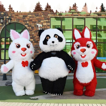 2.6 M Pripučiami Triušis Talismanas Animacinių Filmų Lėlės Kostiumas Panda Bear Velykų Triušis Cosplay Kostiumas Kostiumas Partijos Veiklos