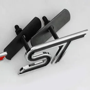 2 Spalvų 3D Metalo ST Sport turbo Galvos Priekinės Grotelės Emblema Uodega lipdukai Automobilio Stiliaus 