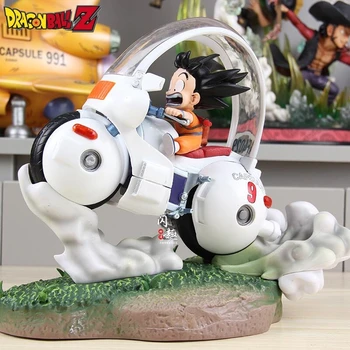 21cm Dragon Ball Motociklo Son Goku Sūnus Gohan Tėvas Ir Sūnus Anime Paveikslas Modelis, Stilius, Apdaila Darbalaukio Surinkimo Statula Žaislas