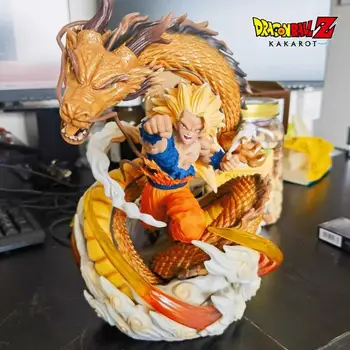29.5 cm Dragon Ball Pav Son Goku Ssj3 Super Saiyan3 Gk Anime Duomenys Gokas Statulėlės Statula Modelis Lėlės Gimtadienio Pvc Žaislai, Dovanos