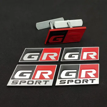 3d Metalo Logotipas GR Sporto Emblema Automobilių Kamieno Priekinės Grotelės Ženklelis 