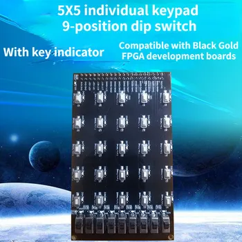 5X5 Nepriklausomų Mygtuką 9-bitų Dial Kodas Jungiklis Suderinama su Juodojo Aukso Serijos Klaviatūra, FPGA MCU Mokymosi Eksperimento Modulis