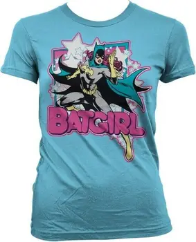 Batgirl Girly Moterų Skyblue T-Shirt