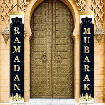Eid Mubarakas Durų Reklama Ramadanas Dekoracija Namuose 2024 Islamo Musulmonų Šalis Dekoro EID Adha Dovanos Ramadanas Kareem Apdaila