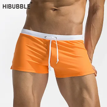 HIBUBBLE Naujas Swimwears Vyrų Seksualus Paplūdimio Šortai Gėjų Karšto maudymosi kostiumėlį Mens Plaukti Trumpikės Plaukimo Glaudės Maudymosi Vasaros Paplūdimio Vyras