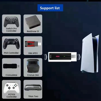 HONGBA Žaidimų Valdiklį, Klaviatūrą, Pelę Keitiklis, Bluetooth Adapteris Pakeitimo Reikmenys PS5/SWITCH/ Gamepad Jungtis 5