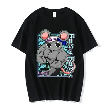 Juokinga Manga Raumenų Ninja Pelės Muki Sporto Marškinėliai Anime Demon Slayer Uzui Tengen T-marškinėliai, Unisex Medvilnės T Shirts Streetwear