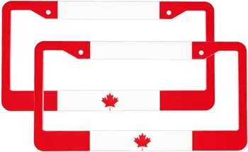Kanados Vėliava Licenciją Plokštės Rėmas 2 Pak Raudonas Klevo Lapas Kanados Vėliavą, Licencijos Plokštės Rėmeliai Tėvynės Automobilio Žymeklį Rėmo Standartas