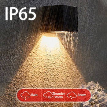 LED Saulės, Šviesos, Lauko, Sodo Kvadratinių Sienos Lempos Saulės šviesos Jutiklis IP65 Vandeniui Kiemas, Kieme Balkonas Tvoros Apdaila Žibintai
