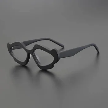 Matinės tekstūros cat-eye acetatas akinių rėmeliai vyrų ir moterų mados trumparegystė recepto, optiniai akinių rėmeliai prabangos prekės 3