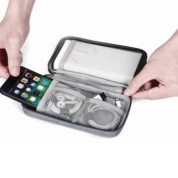 Mini Poliesteris, Vežančių Saugojimo Krepšys Galia Ausinių SSD USB Kabelis Paprastas, Stilingas Stipriu Anti Įbrėžimų