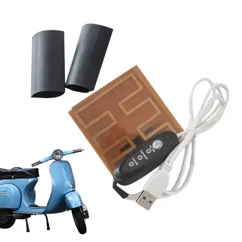 Motociklo Šildymo Rankena Elektriniai Rankų Šilčiau Veidrodėliai su šlapia Danga Trinkelės Universali Rankena Elektrinio Šildymo kilimėlis Su 3 Pavara ir USB Sąsaja