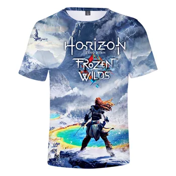 Nauja Vasaros Horizontas lygus Nuliui Aušros 3D Print T Shirt Vyrai Moterys Tees Trumpas Rankovės Atsitiktinis Marškinėliai Spausdinimo Mados Aukštos Kokybės Negabaritinius