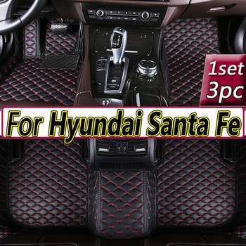 Odos Automobilio Grindų Kilimėliai Hyundai Santa Fe DM NC 2013~2018 m. 7 Vietų Vandeniui Pagalvėlės Automobilių Kilimėlis Kilimų Tapetes Para Automobilių Reikmenys