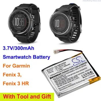 OrangeYu 3.7 V 300mAh Smartwatch Baterija 361-00034-02 Garmin Fenix 3