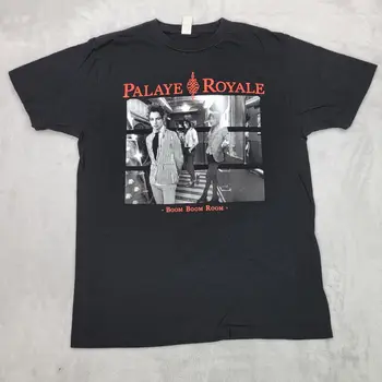 Palaye Royale Shirt Mens Vidutinio Juoda Crewneck Koncertų Turo Bumas Kambarys Suaugusiųjų