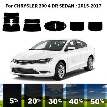 Pjaustytuose nanoceramics automobilių UV Lango Atspalvis, Rinkinys, Automobilių Langų Plėvelės CHRYSLER 200 4 DR SEDANAS 2015-2017