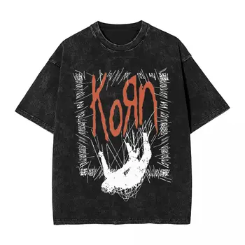 Plauti T Shirts Korn Amerikos Roko Metalo grupės Hip-Hop Naujovė T-Shirt Harajuku Streetwear Medvilnės Grafinis Atspausdintas Viršūnes Vyrams