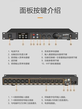 Profesionalus skaitmeninis garso procesorius bendraašius skaitmeninis Kinų ir anglų programinės įrangos koregavimo etape garsiakalbis procesorius 3