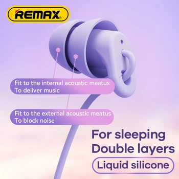 Remax 3.5 mm Laidinio Miego Ausinės Minkšta Šviesa Triukšmą, Patogus Mobilieji Telefonai 2