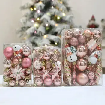 Saldainiai Cukranendrių Kalėdų Kamuolys Nustatyti Patvaraus Plastiko Suspensable Kalėdų Eglutės Ornamentu Pušies Kankorėžis Kalėdų Ornamentu Kamuolys Parduotuvę