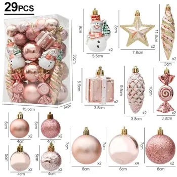 Saldainiai Cukranendrių Kalėdų Kamuolys Nustatyti Patvaraus Plastiko Suspensable Kalėdų Eglutės Ornamentu Pušies Kankorėžis Kalėdų Ornamentu Kamuolys Parduotuvę 3