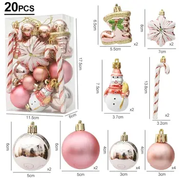 Saldainiai Cukranendrių Kalėdų Kamuolys Nustatyti Patvaraus Plastiko Suspensable Kalėdų Eglutės Ornamentu Pušies Kankorėžis Kalėdų Ornamentu Kamuolys Parduotuvę 4