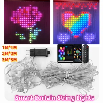 Smart App LED Lango Užuolaidėlė String Žibintai 400 LED Fairy Light 