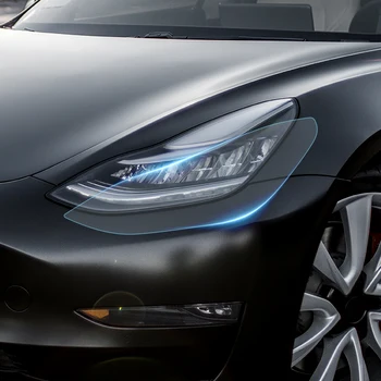 TPU Už Tesla Model 3 X Y S 2016-2020 2021 2022 2023 Automobilio priekinis žibintas galinio vaizdo Veidrodis Apsauginės Plėvelės Skaidrus, Atsparus Įbrėžimams