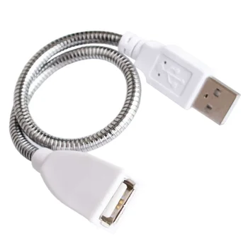 USB Maitinimo Laido ilgintuvą, Stalo Lempos, Lanksčios Metalinės Žarnos, Stalas Šviesos