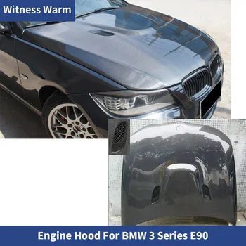 Už E90 Anglies Pluošto FRP priekinis Variklio gaubtas variklio dangčio BMW 3 Serijos E90 M3 Stiliaus automobilių kėbulo rinkinys 05-12