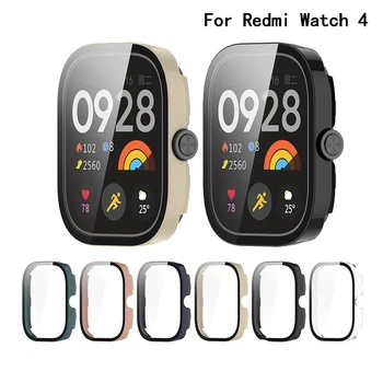 Už Redmi Žiūrėti 4 Smart Žiūrėti Full Screen Protector, Grūdintas Stiklas + Dangtis Bamperis Shell Redmi Watch4