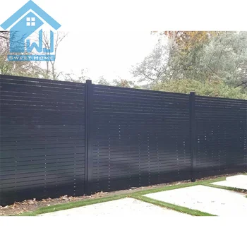 aliumininiai lauko metalo plokštės juodos sienos, tvoros, sodas 1