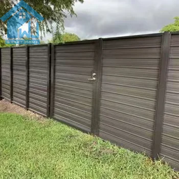 aliumininiai lauko metalo plokštės juodos sienos, tvoros, sodas 3
