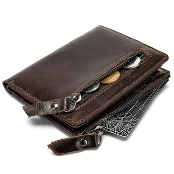 trumpas vyrų sankabos odos vyriška piniginė, pagaminta iš natūralios odos monetų piniginė vyrams kredito kortelės turėtojas slim pinigų maišas